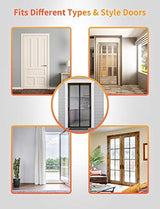 Magnetic Screen Door, Fit for Door Size:30"x80", Screen Itself Size 32"x81" Hands Free Entry, Pet and Kid Friendly, Reinforced Fiberglass Screen Door Mesh w/ 34 Strong Magnets for Patio/Front/Doorway
