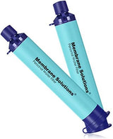 Membrane Solutions Straw Water Filter, Survival Filtration Portable Gear, Emergency Preparedness, Supply for Drinking Hiking Camping Travel Hunting Fishing Team Family Outing