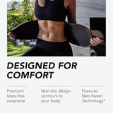 Sports Research® Sweet Sweat Waist Trimmer - Premium Sweat Enhancing Fitness Belt for Women & Men - 5 Adjustable Sizes