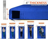 4 Inch GAIALOOP Extra Thick Memory Foam Camping Mattress, Roll Up Floor Sleeping Mat Camp Cot Mattress Pad Travel Camping Couch Bed for Guest Adults Side Sleepers