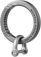 TISUR Titanium Round Carabiner Clip, Spring Hook Key Chain Ring, Small Keyring Carabiner with D-Ring for Car Keys