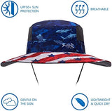 BASSDASH UPF 50+ Sun Fishing Hat Water Resistant with Detachable Neck Flap