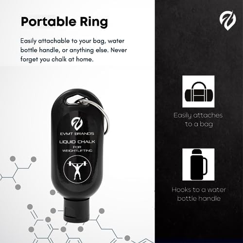 Liquid Chalk, Mess Free Gym Chalk for Weightlifting, Gymnastics, Rock Climbing, Dancing, and Lifting. Sweat Resistant and Long Lasting for Stronger Hand Grip. Package May Vary.