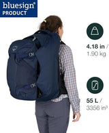 Osprey Fairview 55L Women's Travel Backpack, Winter Night Blue