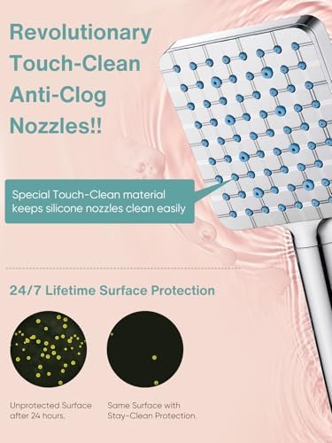 Cobbe Filtered Shower Head with Handheld, High Pressure 6 Spray Mode Showerhead with Filters, Water Softener Filters Beads for Hard Water - Remove Chlorine - Reduces Dry Itchy Skin, Chrome