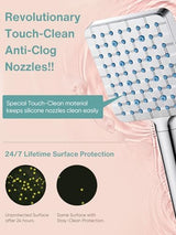 Cobbe Filtered Shower Head with Handheld, High Pressure 6 Spray Mode Showerhead with Filters, Water Softener Filters Beads for Hard Water - Remove Chlorine - Reduces Dry Itchy Skin, Chrome