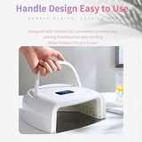 60W Rechargeable UV LED Nail Lamp, Faster Wireless Nail Dryer Gel Polish Light 42 Beads & Portable Handle, Professional Curing Lamp For Fingernail and Toenail, Auto Sensor & Quick Dry Nail Machine