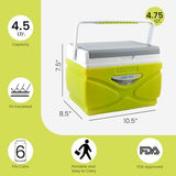 Picnic Cooler – 4.5 Liter Hard Cooler – Coolbox Keeps Contents Cool for 48 Hours – BPA Free Outdoor Cooler – Portable Cooler for Picnics, Grill, Camping (Orange)