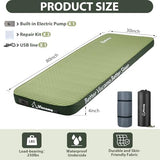 Self Inflating Camping Sleeping Pad, 4" Memory Foam Camping Pad Self Inflating Camping Mattress Sleeping Pad Camping Mat for Camping(Green)