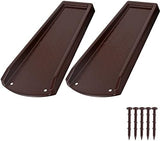 Rain Gutter Downspout Splash Block, Gutter Downspout Extensions for Water Drainage, 24" Gutter Splash Guards Downspout Extender, Fixable Down spout Drain Trays with PE Nails(2 Pack, Brown)