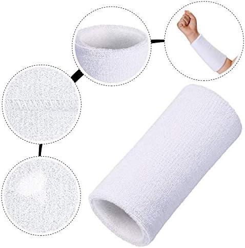 WILLBOND 6 Inch Wristbands Paris Sports Competitions Supplies Sport Long Wrist Bands Sweatband Elastic Athletic for Gym Tennis Outdoor Activity