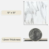 Nexus Self Adhesive 12-Inch Vinyl Floor Tiles, 20 Tiles - 12" x 12", Bianco Marble Pattern - Peel & Stick, DIY Flooring for Kitchen, Dining Room, Bedrooms & Bathrooms by Achim Home Decor
