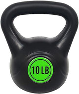 Wide Grip 3-Piece Kettlebell Exercise Fitness Weight Set, Include 5 lbs, 10 lbs, 15 lbs and 20 lbs, Set of 3 or Set of 4