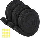 3Packs Air Conditioner Foam Tape with Adhesive, 1''X1''X 6.5 Ft Window Weather Stripping, High Resilience Ac Window Seal Kit Foam Insulation for Winter Summer (6.5ft X 3 Rolls, Black)