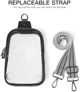 DOUBLE ZIP Clear bags Stadium Approved Crossbody Sling Bag Fanny Pack Purses for Women Men Belt bag for Stadium Events