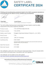 Heavy Duty Locking Climbing Carabiner - Favofit 25KN 42KN UIAA Certified Auto Lock Carabiner Clip for Arborist - 3.9'' Large Rock Climbing Hook for Hammock Rappelling Hunting