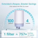 AQUA CREST Alkaline Faucet Filter Replacement, Increase PH, Replacement for Brita® Faucet Filter, Brita® 36311 On Tap Water Filtration System, FR-200, FF-100, 2 Pack