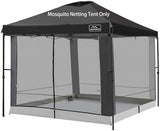 Canopy Universal Mosquito Netting Tent, Converts 10'x10' Canopy Gazebo into Camping Inner Tent, Screen House Camping Cube with Full PE Floors for Patio, Outdoor, Garden and Backyard.(Black)