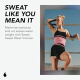 Sports Research® Sweet Sweat Waist Trimmer - Premium Sweat Enhancing Fitness Belt for Women & Men - 5 Adjustable Sizes