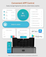 BILLCONCH Gun Safe for Handgun - Biometric Gun Safe 4 Ways Quick Access with Fingerprint/Full-digital Keypad/Key/APP Lock Handgun Pistol Safe for Nightstand Bedside Home