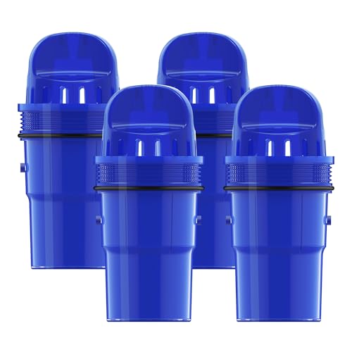 4 Packs Pitcher Water Filter Replacement for All PUR®, PUR® Plus Pitcher and Dispenser Filtration Systems, CRF950Z, PPF951K, PPF900Z, NSF Certified, AQUA CREST