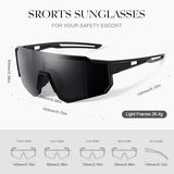 Polarized Sport Sunglasses for Men and Women, Lightweight TR90 Sun Glasses with UV Protection for Cycling Running