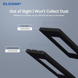 ELEGRP 4-Gang Screwless Decorative Wall Plates, Mid-Size Unbreakable Thermoplastic Faceplate Cover for Decorator Receptacle Outlet Switch, UL Listed (2 Pack, Matte Black)