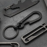 Titanium Carabiner Keychain Clip, Minimalist Keychain Key Clip EDC Quick Release Hooks