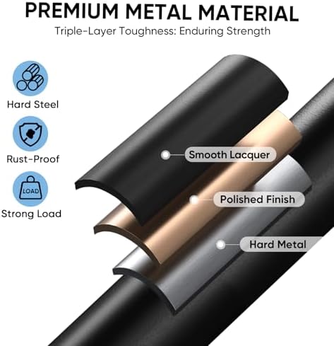 TICONN 4 Step Ladder, Heavy Duty Foldable Step Stool, Portable Steel Folding Stool for Household Garage Storage (Black)