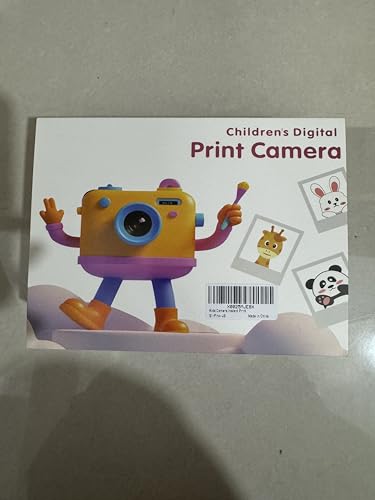Kids Camera Instant Print, Christmas Birthday Gifts Toys for Girls Boys Age 4 5 6 7 8 9 10 11 12 Years Old,1080P HD Dual Lens Selfie Digital Camera with 5 Rolls Print Paper Stickers Pens 32G Card