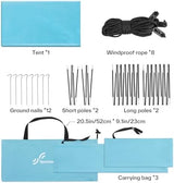Sportneer Beach Tent Sun Shelter Beach Shade Canopy UPF 50+ UV Protection with 8 Wind Ropes and 12 Ground Stakes for Beach Camping Backyard Picnic Outdoor