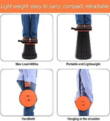 Fishboy Upgraded Collapsible Stool, 400lbs Max Weight, Lightweight But Sturdy, Portable Retractable Folding Telescoping Foldable Camping Stool for Adults Outdoor Fishing Hiking Gardening Travel BBQ