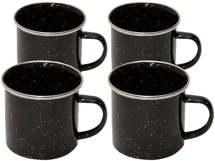 Stansport 24-Piece Enamel Camping Tableware Set