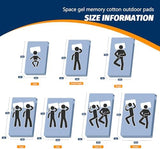 CYMULA Memory Foam Camping Mattress Pad, CertiPUR-US Sleeping Mat, Portable Roll Up Mattress for Adults, Camping Bed Pads for Sleepover, Car Bed with Travel Bag