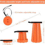 Fishboy Upgraded Collapsible Stool, 400lbs Max Weight, Lightweight But Sturdy, Portable Retractable Folding Telescoping Foldable Camping Stool for Adults Outdoor Fishing Hiking Gardening Travel BBQ