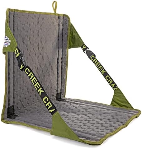 Crazy Creek HEX 2.0 Original Chair for Camping, Stadium Seating & More, Comfort on All Terrains, Adjustable Straps, Compact Design, Water-Resistant,Olive/Slate