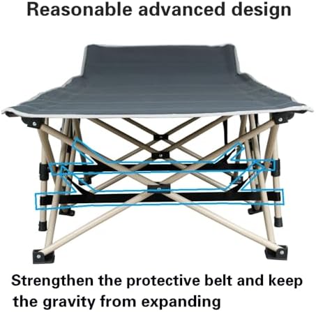 Yaheetech Folding Camping Cot, Portable Military Canvas Sleeping Bed, Outdoor Comfortable Lightweight Bed with Carry Bag for Hiking, Backpack Travel, Home & Office