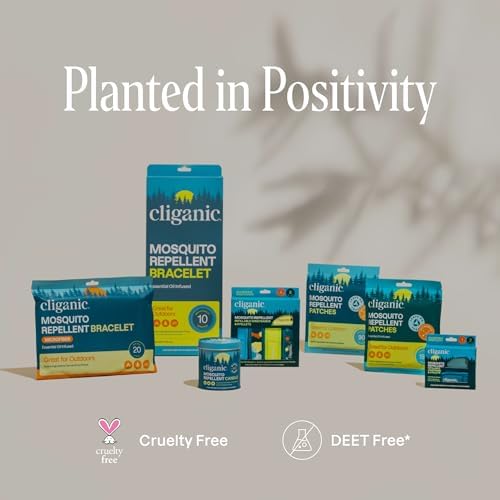 Cliganic Natural Mosquito Repellent Candle (Pack of 4) | Citronella, DEET Free, Essential Oil Infused for Outdoor, Camping | Burns 18 Hours