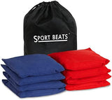 SPORT BEATS Cornhole Bags Set of 8 Regulation Weight & Size Corn Hole Bags Bean Bags for Cornhole Game Includes Carry Case