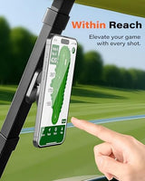 A2C Alloy Magnetic Golf Cart Phone Holder Compatible with MagSafe iPhone 16 Pro Max Plus 15 14 13 12 Mini Fits EZGO, Club Car, Yamaha, Icon, Golf Cart Accessories Essentials Gift for Friend Men Women