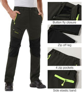 Men's Water Resistant Tactical Pants Lightweight Outdoor EDC Strech Pants for Hiking with Belt