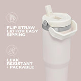 Stanley IceFlow 2.0 Flip Straw Tumbler with Handle 30 oz | Twist On Lid and Flip Up Straw | Leak Resistant Water Bottle | Insulated Stainless Steel | BPA-Free | Splash