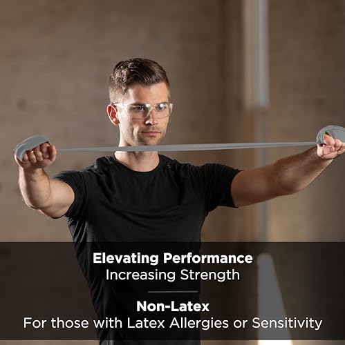 THERABAND Resistance Band 25 Yard Roll, Super Heavy Silver Non-Latex Professional Elastic Bands For Upper & Lower Body Exercise, Physical Therapy, Pilates, & Rehab, Dispenser Box, Level 7