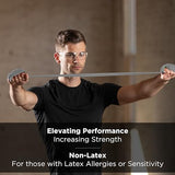 THERABAND Resistance Band 25 Yard Roll, Super Heavy Silver Non-Latex Professional Elastic Bands For Upper & Lower Body Exercise, Physical Therapy, Pilates, & Rehab, Dispenser Box, Level 7