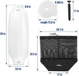 Affordura Boat Fender 4 Pack Boat Bumpers Fenders with 4 Ropes, Boat Bumpers for Pontoon Boat Fenders Inflatable