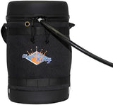 Flame King Gas Hauler Kit - Insulated Protective Carry Case, 5LB Propane Tank and Adapter Hose for Camping and Outdoor Adventures, Black/White