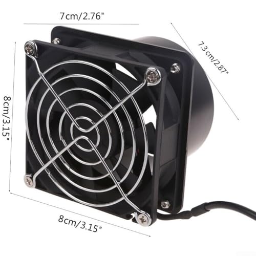 Oniissy Kitchen Exhaust Fan Ventilation Fan,Smoke Absorber Fume Extractor Fan Pipe Duct Exhuast Fan USB Adjustable Speed,for Home Bathroom Garage(Fan plus 6m pipe)