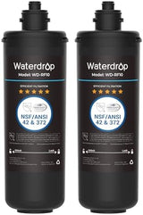 Waterdrop RF10 Replacement Filter Cartridge for 10UA/10UB Under Sink Water Filter, Reduces PFAS, PFOA/PFOS, Lead, Chlorine, Bad Taste & Odor, NSF/ANSI 42 Certified, 11K Gallons High Capacity, 2 PACK