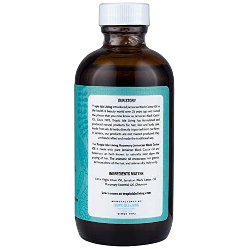 Herbal Collection Jamaican Black Castor Oil (Rosemary) 4oz | Revitalizing & Nourishing Oil for Hair, Skin & Scalp | Promotes Hair Growth, Stimulates Scalp & Adds Shine | Paraben-Free & Cruelty-Free