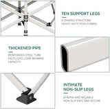 YITAHOME 2 Pcs Camping Cots w/Mattress Portable Lounge Chair Outdoor Folding Cot Heavy Duty 575 LB Capacity 1200D Oxford w/Carry Bag Travel Camp Bed for Camping, Office, Traveling, Black